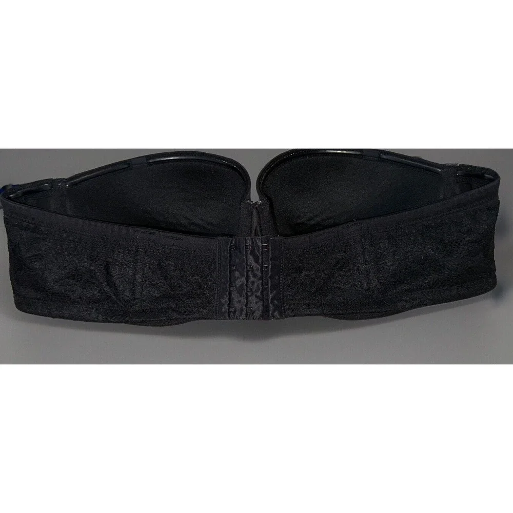 Torrid Bra 42C Black Push Up Padded Multi-Way Lace Underwire Strapless